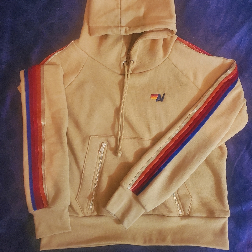 BRAND NEW AVIATOR NATION VELVET STRIPE HOODIE